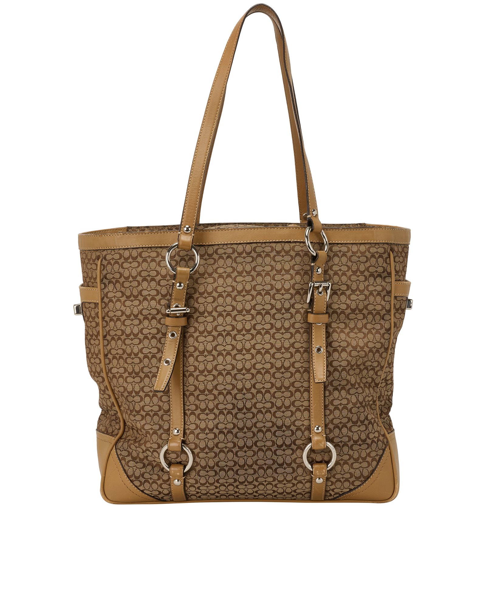 Signature Tote, &pound;150, Handbags, Brown, Canvas, Back view